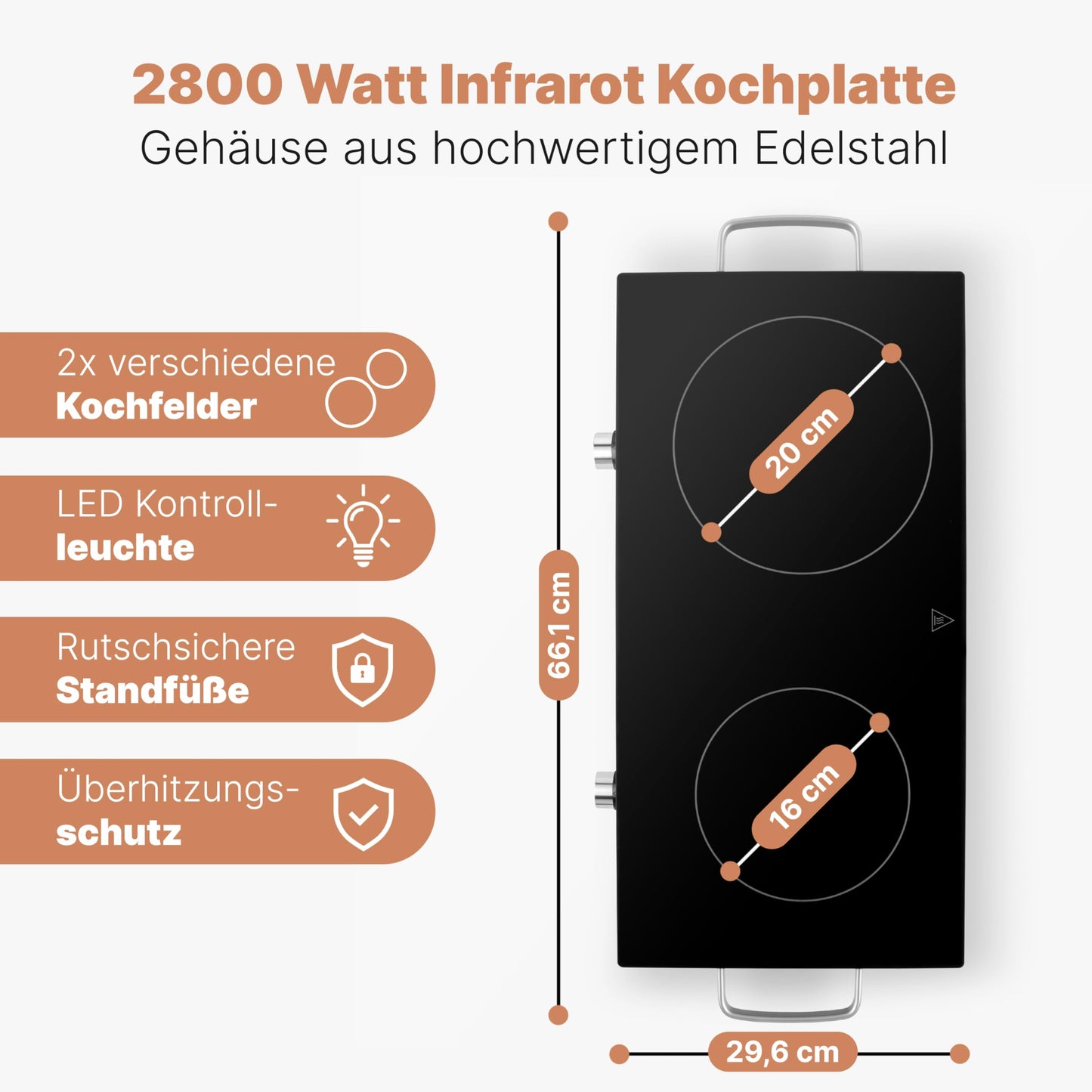 ProfiCook Doppelkochplatte 2800W