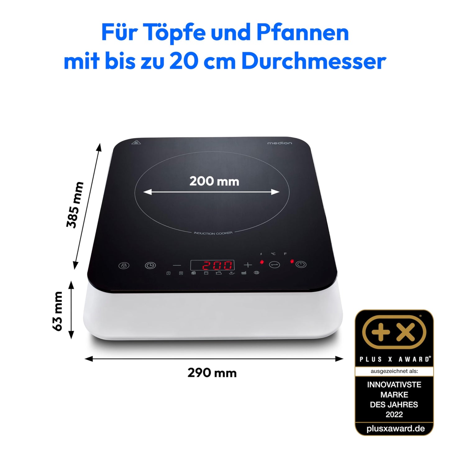 MEDION Induktionskochfeld 2000W